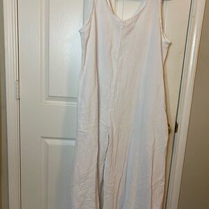 White Sleeveless Boho jumpsuit